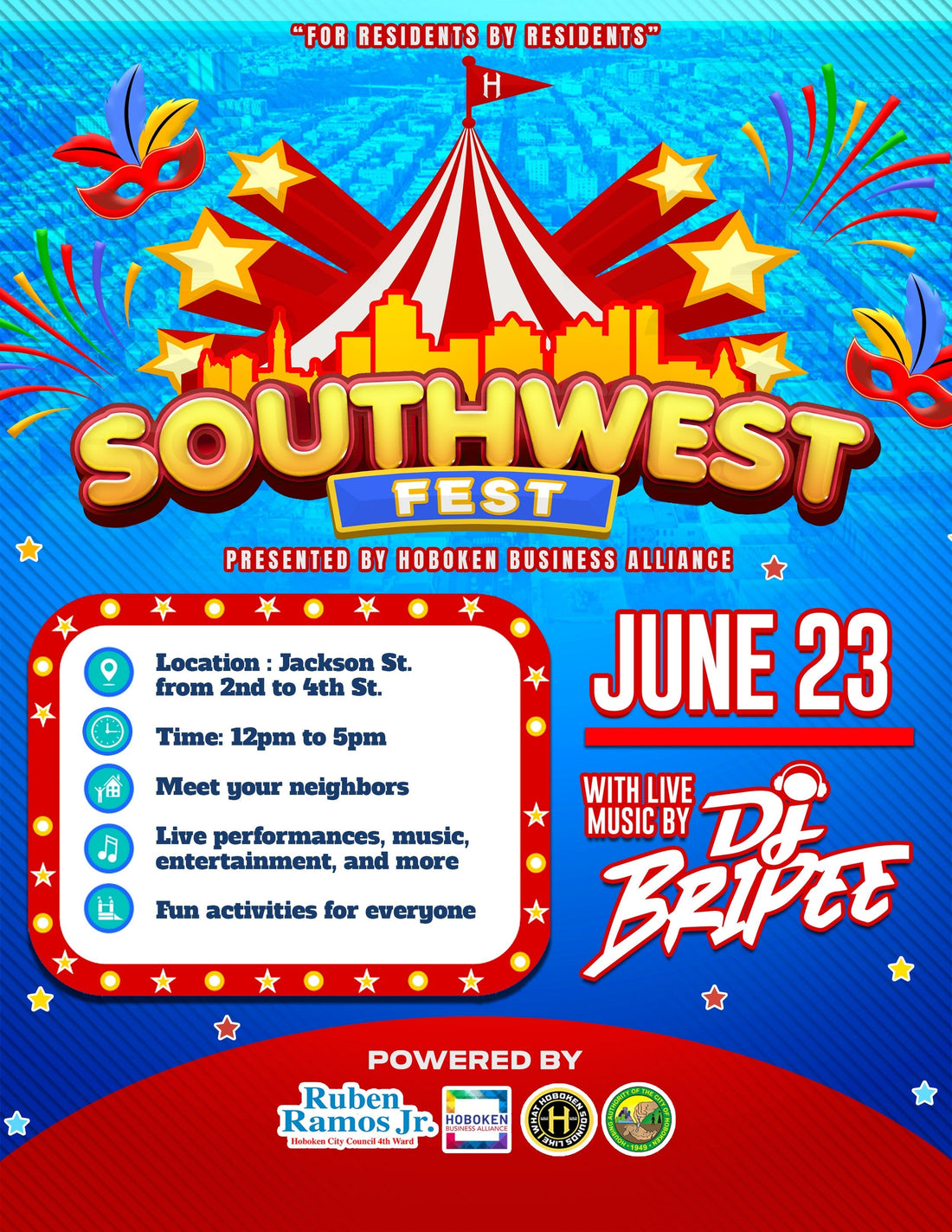 What Hoboken Sounds Like Proudly Supports the 2nd Annual Southwest Fest on June 23rd!