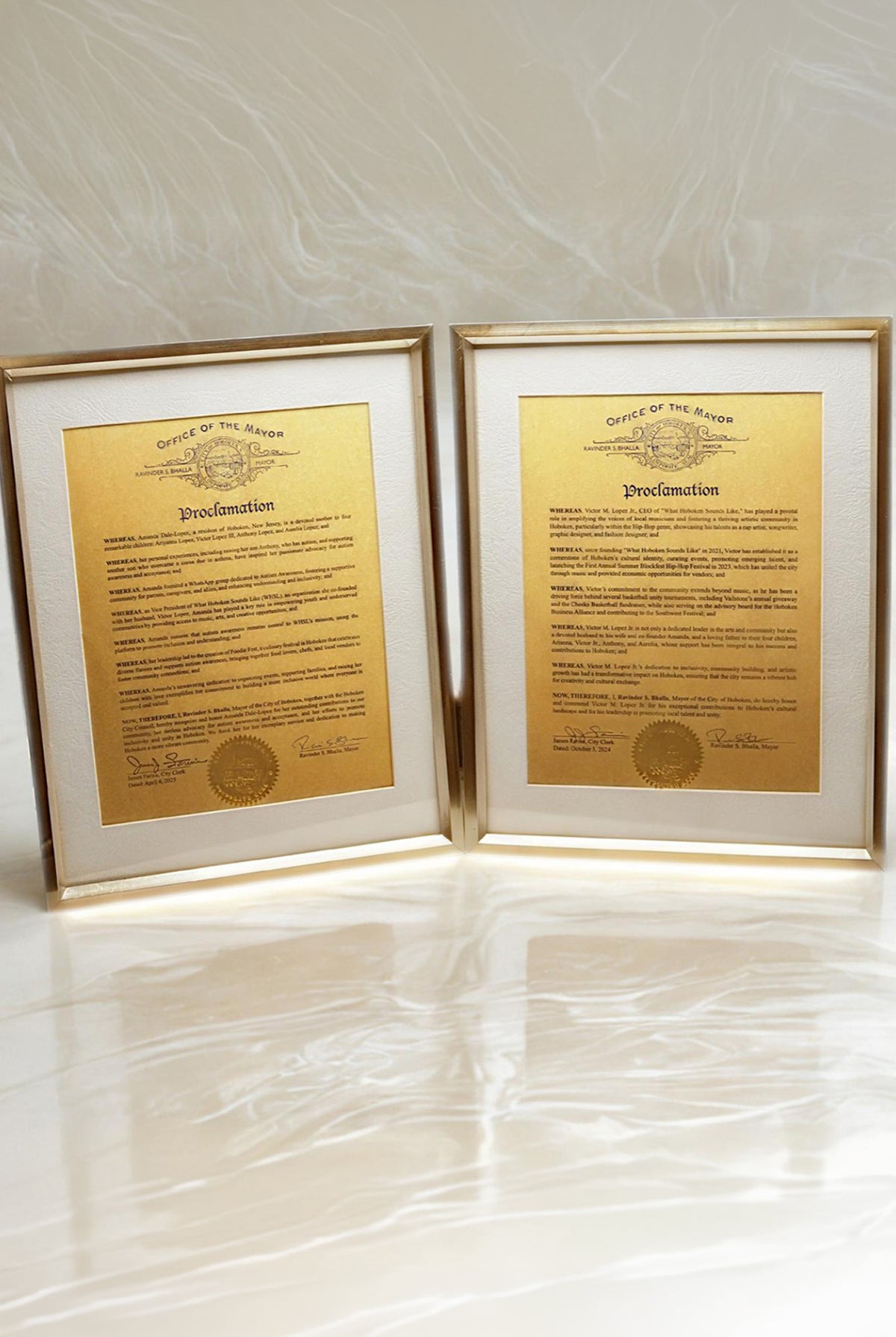 City of Hoboken proclamations